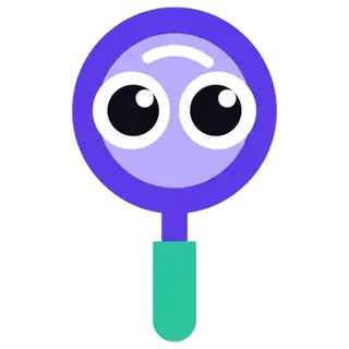 Lens, AI Business Analyst, a magnifying glass character